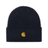 Carhartt WIP Chase Beanie - Dark Navy / Gold - Streetart.fr