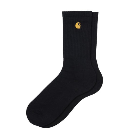 Carhartt Wip Chase Socks - Black / Gold - Streetart.fr