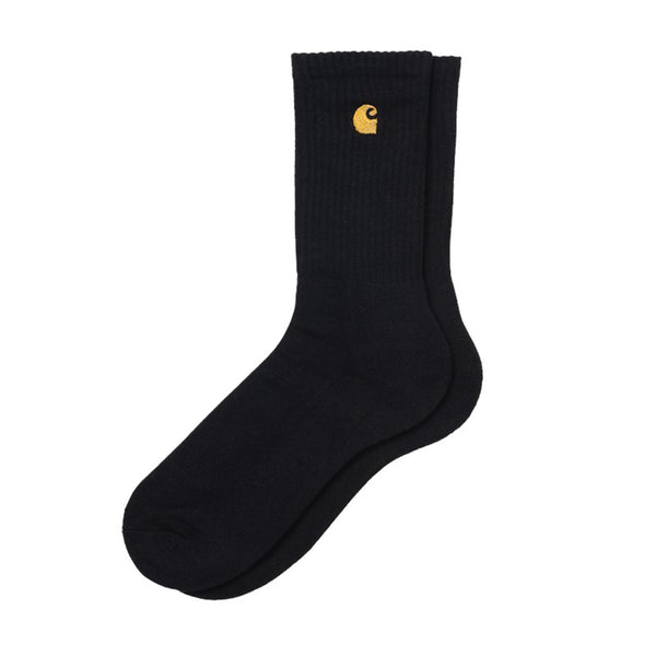 Carhartt Wip Chase Socks - Black / Gold - Streetart.fr