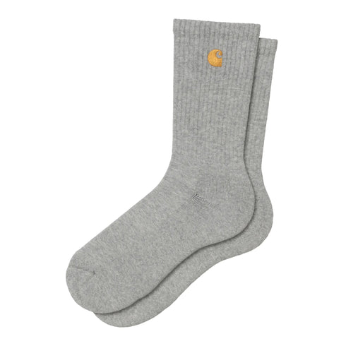 Carhartt WIP Chase Socks - Grey Heather / Gold - Streetart.fr