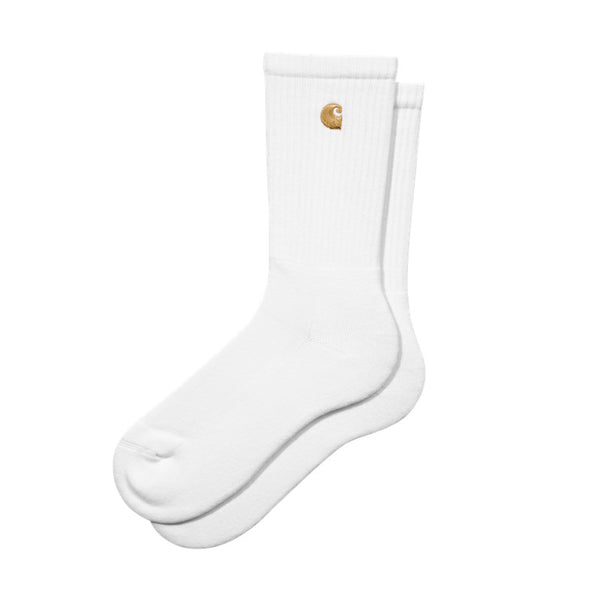 Carhartt Wip Chase Socks - White / Gold - Streetart.fr