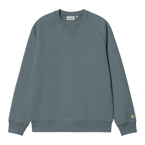 Carhartt WIP Chase Sweat - Cozy Blue / Gold - Streetart.fr