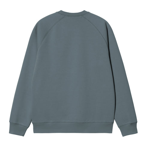 Carhartt WIP Chase Sweat - Cozy Blue / Gold - Streetart.fr