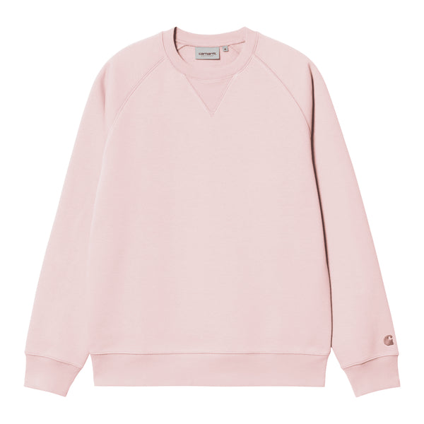 Carhartt WIP Chase Sweat Crew - Air Pink / Gold — sweatshirt