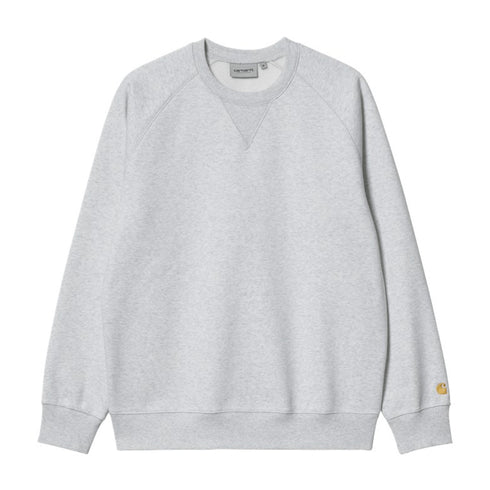 Carhartt Wip Chase Sweat Crew Ash Heather / Gold - Streetart.fr
