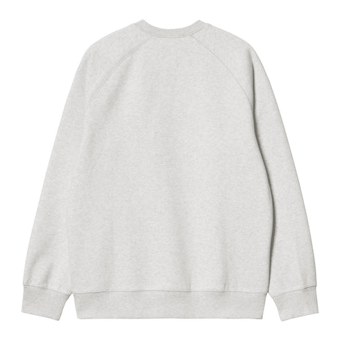 Carhartt WIP Chase Sweat Crew - Ash Heather / Gold - Streetart.fr