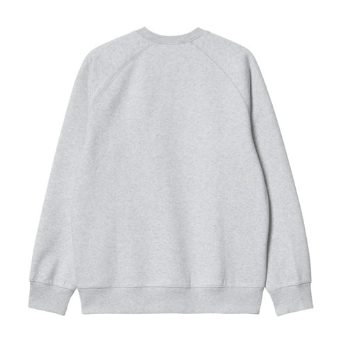Carhartt Wip Chase Sweat Crew Ash Heather / Gold - Streetart.fr