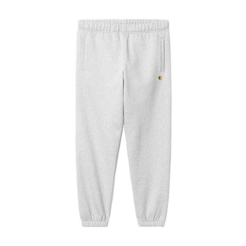Carhartt Wip Chase Sweat Pant - Ash Heather / Gold - Streetart.fr