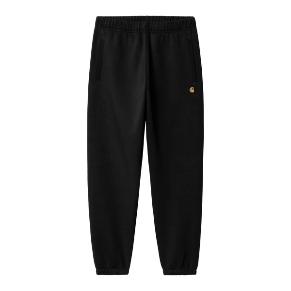 Carhartt WIP Chase Sweat Pant - Black / Gold - Streetart.fr