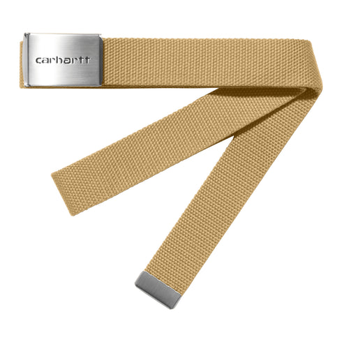 Carhartt WIP Clip Belt Chrome Bourbon - Streetart.fr
