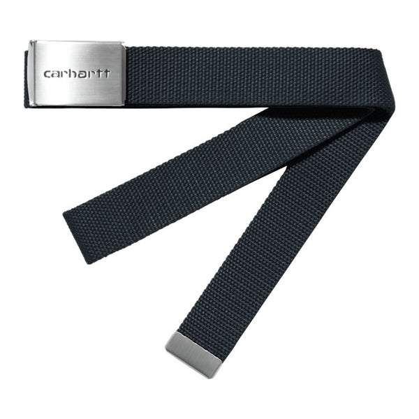 Carhartt Wip Clip Belt Chrome Deep Night - Streetart.fr