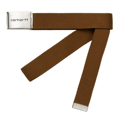 Carhartt WIP Clip Belt Chrome Hamilton Brown - Streetart.fr
