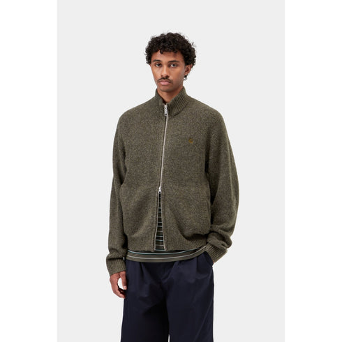 Carhartt WIP Curtis Sweater Jacket - Tangled Shungite - Streetart.fr