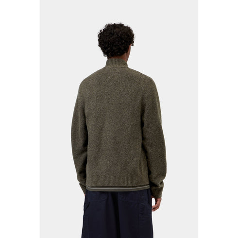 Carhartt WIP Curtis Sweater Jacket - Tangled Shungite - Streetart.fr