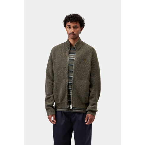 Carhartt WIP Curtis Sweater Jacket - Tangled Shungite - Streetart.fr