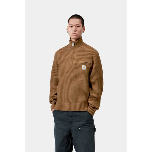 Carhartt Wip Detroit Half Zip Sweater - Wip H Brown - I035398_3TG_XX