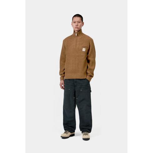 Carhartt Wip Detroit Half Zip Sweater - Wip H Brown - I035398_3TG_XX