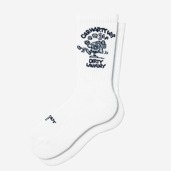 Carhartt WIP Dirty Laundry Socks - White - Streetart.fr
