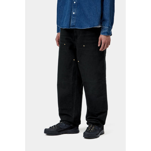 Carhartt WIP Double Knee Pant - Black Stone Canvas - Streetart.fr