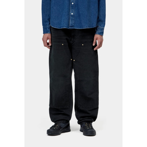 Carhartt WIP Double Knee Pant - Black Stone Canvas - Streetart.fr