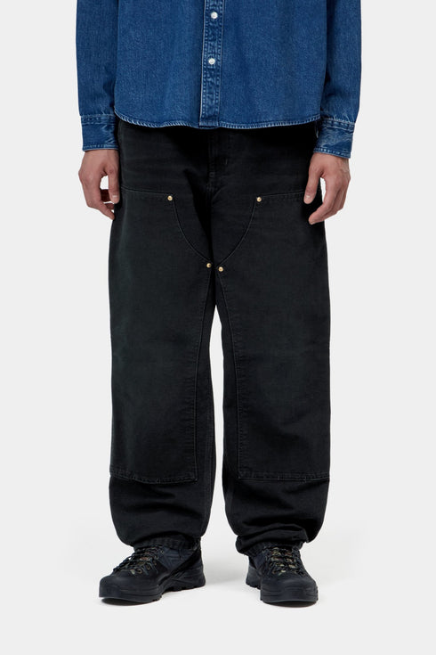 Carhartt Wip Double Knee Pant - Black Stone Canvas - I034796_89_4O