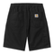 Carhartt WIP Flint Short - Black Garment Dyed - Streetart.fr