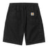 Carhartt WIP Flint Short - Black Garment Dyed - Streetart.fr