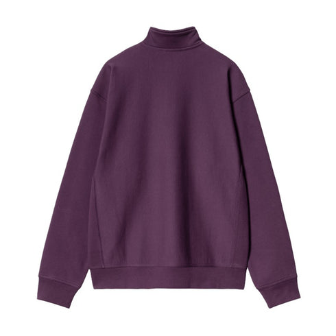 Carhartt Wip Half Zip American Script Sweat - Huckleberry - Streetart.fr