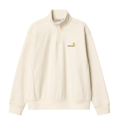 Carhartt Wip Half Zip American Script Sweat - Natural - Streetart.fr