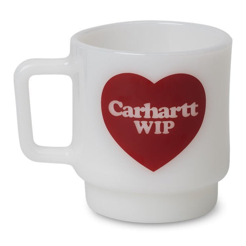 Carhartt Wip Heart Glass Mug - White - Streetart.fr
