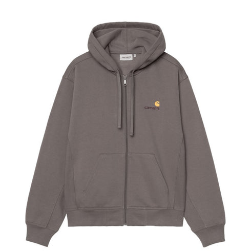 Carhartt Wip Hooded American Script Jacket Sweat A Capuche - Porphyry - Streetart.fr