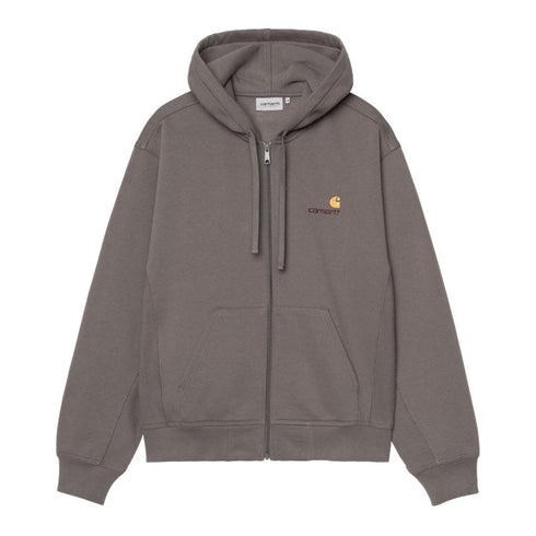 Carhartt Wip Hooded American Script Jacket Sweat A Capuche - Porphyry - Streetart.fr