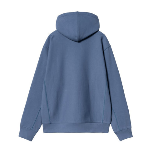 Carhartt Wip Hooded American Script Sweat A Capuche - Blue Iris - Streetart.fr