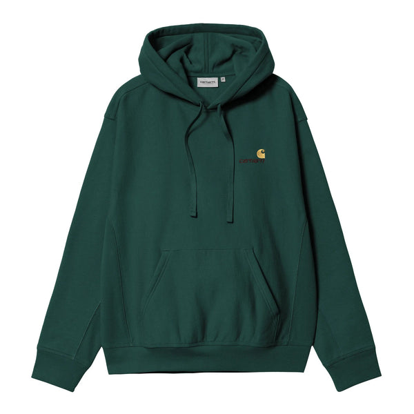 Carhartt Wip Hooded American Script Sweat A Capuche - Dark Fir - Streetart.fr