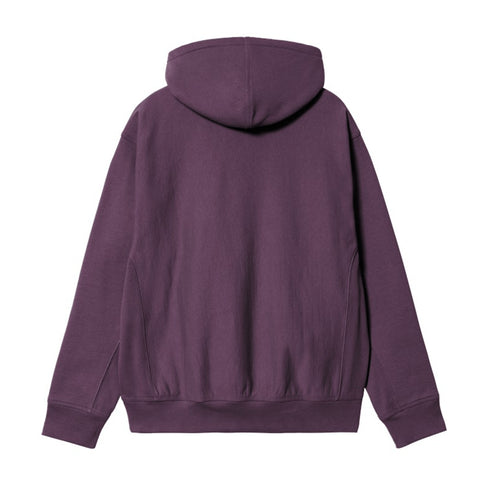 Carhartt Wip Hooded American Script Sweat A Capuche - Huckleberry - Streetart.fr