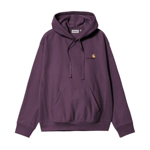 Carhartt Wip Hooded American Script Sweat A Capuche - Huckleberry - Streetart.fr