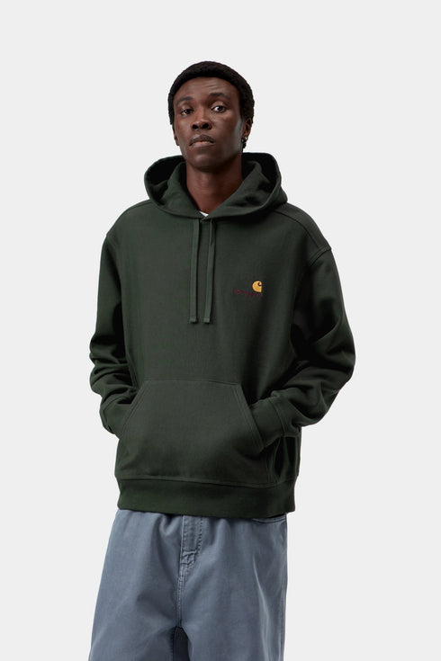 Carhartt Wip Hooded American Script Sweat - Raven - I028279_3T6_XX