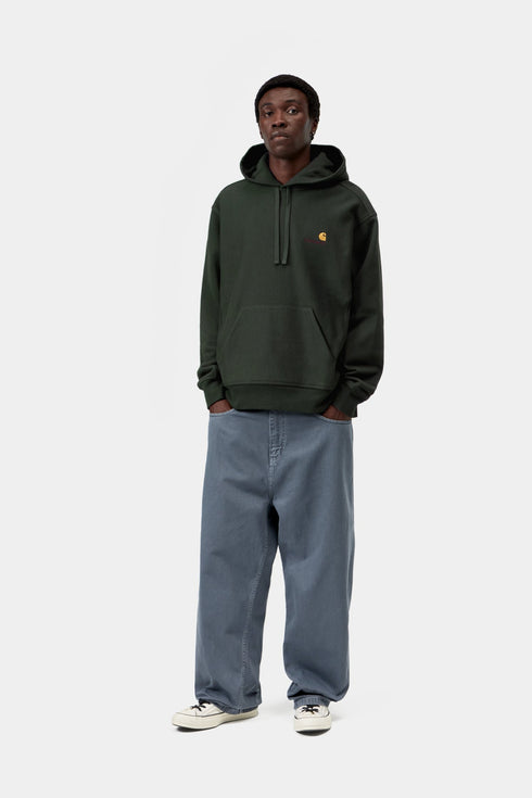 Carhartt Wip Hooded American Script Sweat - Raven - I028279_3T6_XX