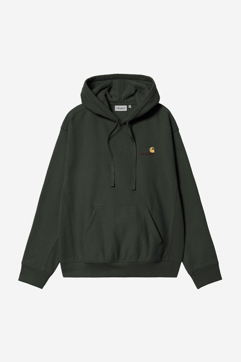 Carhartt Wip Hooded American Script Sweat - Raven - I028279_3T6_XX