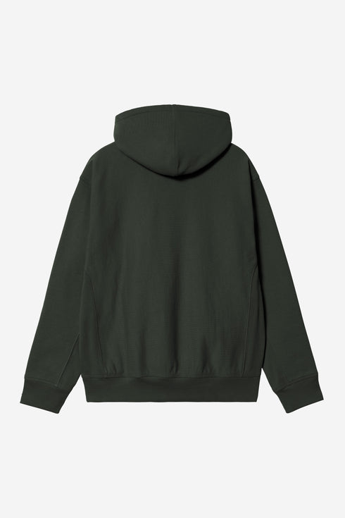 Carhartt Wip Hooded American Script Sweat - Raven - I028279_3T6_XX