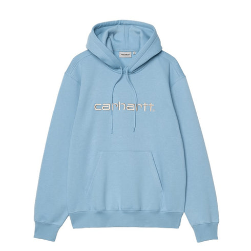 Carhartt Wip Hooded Carhartt Sweat A Capuche - Bluebird / Fleur De Sel - Streetart.fr