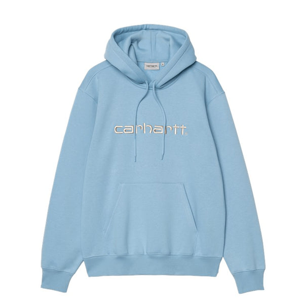 Carhartt Wip Hooded Carhartt Sweat A Capuche - Bluebird / Fleur De Sel - Streetart.fr
