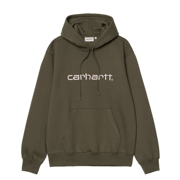 Carhartt Wip Hooded Carhartt Sweat A Capuche - Turtle Air / Pink - Streetart.fr