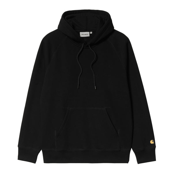 Carhartt WIP Hooded Chase - Black / Gold — sweat à capuche