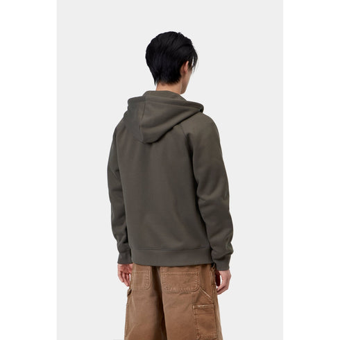 Carhartt WIP Hooded Chase Jacket - Shungite / Gold - Streetart.fr