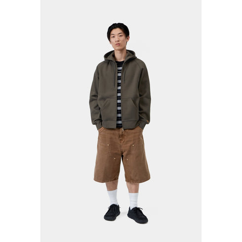 Carhartt WIP Hooded Chase Jacket - Shungite / Gold - Streetart.fr