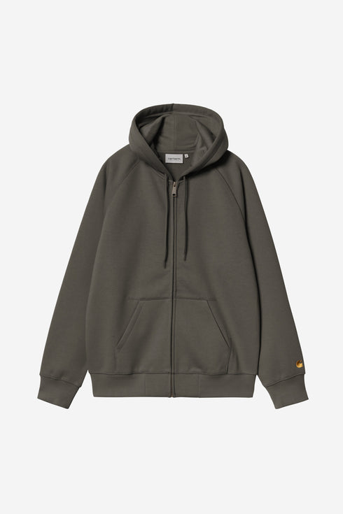 Carhartt Wip Hooded Chase Jacket - Shungite / Gold - I033664_3X9_XX