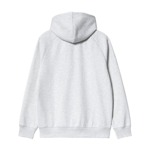 Carhartt Wip Hooded Chase Jacket Sweat Zip - Ash Heather / Gold - Streetart.fr