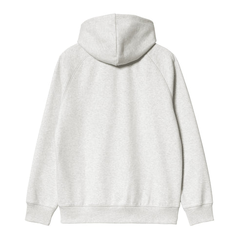 Carhartt WIP Hooded Chase Jacket Sweat Zip - Ash Heather / Gold - Streetart.fr