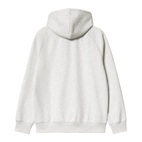 Carhartt WIP Hooded Chase Jacket Sweat Zip - Ash Heather / Gold - Streetart.fr